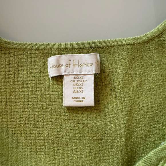 House of Harlow Lime Green Ribbed Tank Top Size XS - Picture 3 of 4